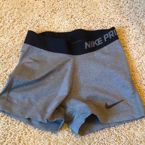 Nike Pro Grey Spandex Shorts